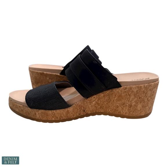 Dr. Scholl’s Cali Vibe Black Cork Wedge Sandals Women’s Size 8.5 Summer Style - Picture 11 of 16